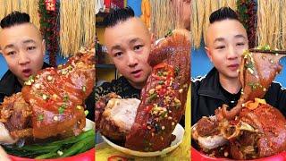 ASMR MUKBANG|BRAISED PORK KNUCKLE| BONELESS PORK KNUCKLE| PORK NOODLES |자이언트 돼지고기 너클|Mukbang|먹방