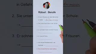 Kennst du diese Berufe?  #german #deutsch #deutschkurs #learngerman #deutschlernen #allemand