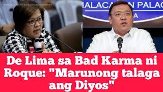 De Lima kay Harry Roque: Magpaka-Lalaki ka! Harapin mo ang Arrest Warrant at Kongreso Kagaya Ko!