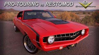 Which Is Better: Pro Touring, Resto Mod, Or Pro Street?  We look at popular Muscle Car Styles V8TV