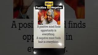 Positive mind VS Negative mind️|| APJ Abdul Kalam motivational quotes ...