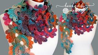 How to Crochet the Fan Lace Scarf