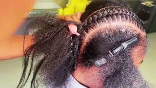 HOW TO: 8 MINUTE | 4 STITCH BRAIDS | Hairstyles | BRAIDS BY ANTOINETTE