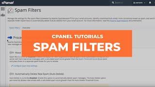 cPanel Tutorials - Spam Filters