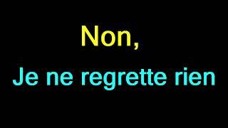 Édith Piaf - Non, Je Ne Regrette Rien (lyrics)