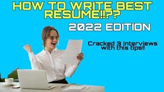 Top 10 effective resume writing tips for freshers and experienced|How to write resume|resumetips