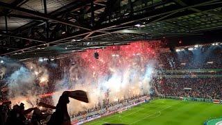 1. FC Köln - Hertha BSC Berlin DFB Pokal Achtelfinale 2024 Pyro Show