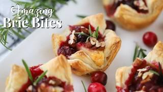 Cranberry Baked Brie Bites (Easy Holiday Appetizer)