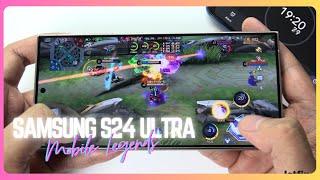 Samsung Galaxy S24 Ultra Mobile Legends Gaming test 2024 | Snapdragon 8 Gen 3, 120Hz Display