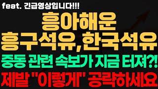 [흥아해운 흥구석유 한국석유] 긴급! 중동 관련 속보가 지금 터져?! 제발 "이렇게" 공략하세요 흥아해운전망 흥아해운시세 흥아해운목표가 흥아해운 흥구석유