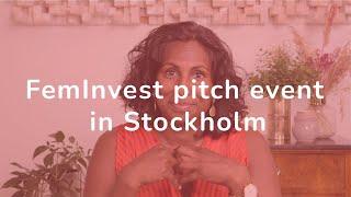 Vlog about FemInvest pitch event in Stockholm