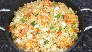 How to Cook Chicken & Shrimp Coconut Fried Rice | Tasty City