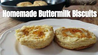 Homemade Buttermilk Biscuits Recipe in Cast Iron