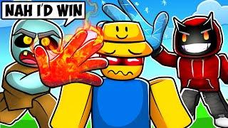 Fighting the SLAP BATTLES BOSS In ROBLOX Slap Battles