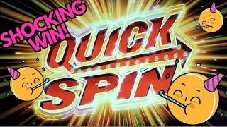 INCREDIBLE WHEEL SPIN on QUICK SPIN SLOT MACHINE - QUICK SPIN WHEEL BONUS & FREE GAMES