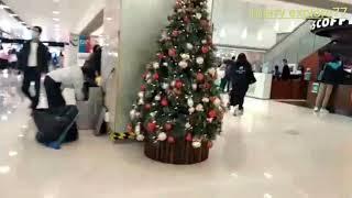 walking  in Telford plaza Kowloon bay[[ shopping plaza hongkong 2021