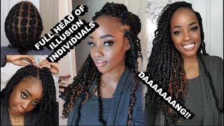 NO CORNROWS! FULL HEAD OF ILLUSION INDIVIDUALS! 2 METHODS! | CROCHET BRAIDS | MARY K BELLA TOYOTRESS