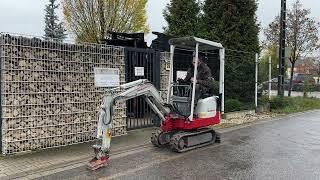 Minibagger Takeuchi TB 108, Schnellwechsler MS01, Unterwagen verstellbar, Knickmatik, Hammerleitung