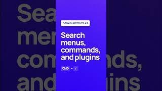 How to search menus, commands, and plugins within Figma - Figma Shortcuts 2 #shorts #figmatutorial