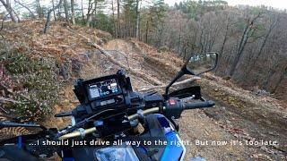 Africa Twin Off-Road - Exploring new heavy grooved Trails (Raw sound only)