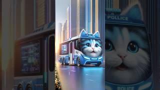 ️Evolution of Cat : Police Bus  #cat #cute #love #shorts