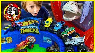  T-Rex Volcano Arena (Dinosaur Monster Truck Toys) | Monster Jam & Hot Wheels Monster Trucks