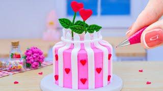 How To Make Miniature Love Cake From Roses, Rainbow Cake And The Best Fruit Jelly By Mini Tasty