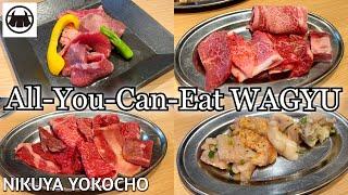 All You Can Eat Wagyu Beef at Nikuya Yokocho, Japanese Yakiniku, BBQ restaurant in Akihabara