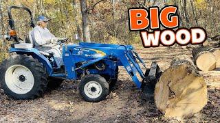 Firewood on the Farm - Cutting Up Massive Oak Logs