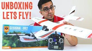 UNBOXING & LETS FLY! - CESSNA 182 RC PLANE! - WLtoys F949 AirPlane!