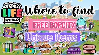 Where To Find Cute Unique Items In Bopcity tocalifeworld | Free Items in Toca Boca.