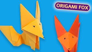 How to make Origami fox. Easy Paper Fox