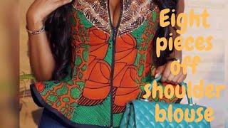 ( Part 2) How to sew an eight pieces off shoulder blouse// eight pieces blouse//off shoulder blouse