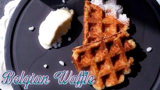 Homemade Liege Waffle & Vanialla Ice Cream