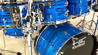 TreeHouse Custom Drums 8-piece Maple Drumset - Ocean Oyster Wrap