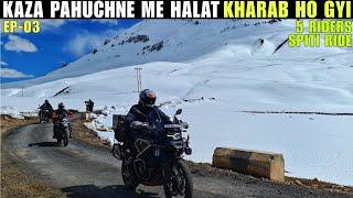 EXTREME SPITI RIDE 2024 | Kaza Se Pehle Mausam Kharab Ho Gya ️ | 5 Riders | Kalpa To Kaza EP-03 |