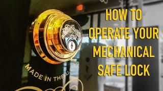 How To OPERATE Your Mechanical Safe Lock | Step by step instructions