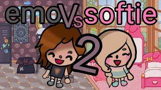 Toca boca emo Vs softie 2 🩷 (cute,sisters!,toca boca)