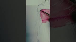 Zuhair Murad's STUNNING 2024 Fashion Runway Illustrations Revealed! #art #fashionillustrati #shorts