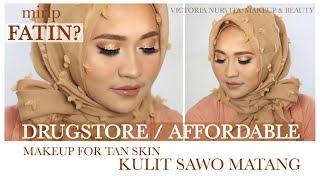 DRUGSTORE/AFFORDABLE MAKEUP FOR TAN SKIN | MAKEUP UNTUK KULIT SAWO MATANG | VICTORIA NURVITA