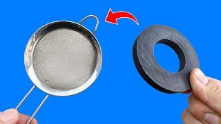 Nikola Tesla’s Secret! Connect a Steel Sieve to a Magnet and Watch Magic