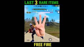 LAST 3 RARE ITEMS LEFT IN FREE FIRE  #shorts #freefireshorts