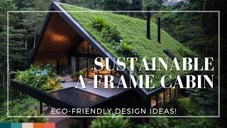 Sustainable A-Frame Cabin with a Green Roof: Eco-Friendly Design Ideas!