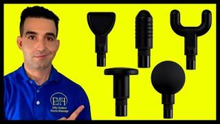 How to use Massage Gun attachments | Where to use massage gun head |  Massage gun heads Tutorial