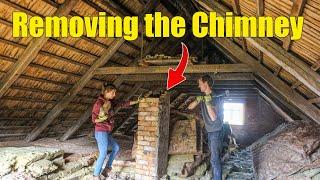 Tearing DOWN the Chimney to EXTEND our Bathroom