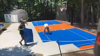 Backyard Half Basketball Court /Tennis Court Time-Lapse