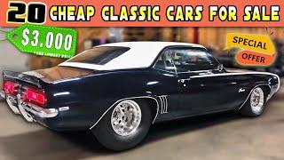 Bygone Gems! 20 CHEAP Classic Cars For Sale from Original Owners Today!!