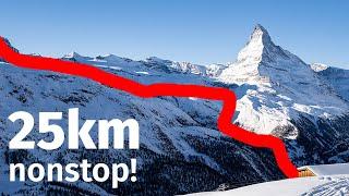 Längste Skipiste der Welt: 25km Skifahren OHNE Pause (Zermatt)