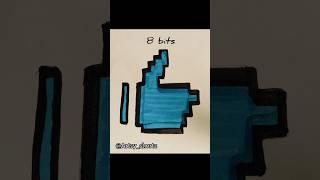 PIXEL art LIKE Button  :) the last one  :) #fypシ゚viral #art #pixel #howtodraw