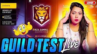 FREE FIRE GUILD TEST LIVE | FREE FIRE SHORTS LIVE | FF LIVE GIVEAWAY CUTE GILR FF LIVE